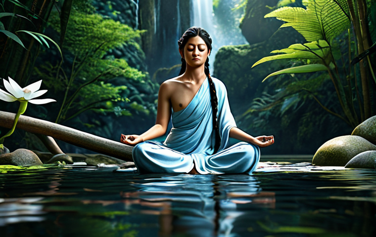 Image Prompt 1: Inner Serenity Amidst Digital Flow**